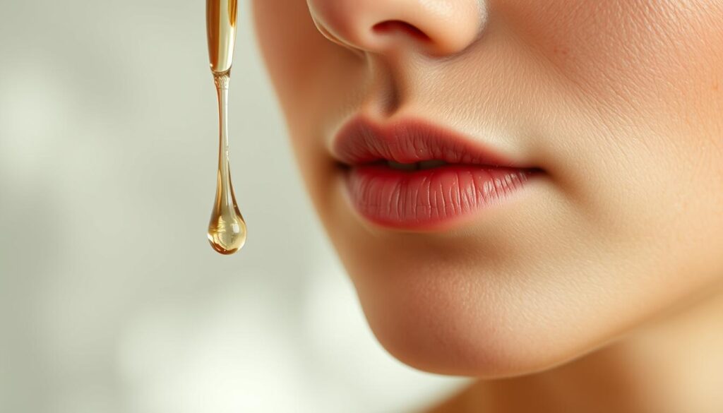 A close-up shot of a healthy, glowing complexion against a soft, natural background. In the foreground, glistening droplets of pure vitamin C serum cascade across the skin, illuminating a network of fading acne scars. The lighting is soft and diffused, creating an ethereal, rejuvenating atmosphere. Subtle details like pores and fine lines are visible, but the overall impression is one of radiance and restoration. The image evokes a sense of nourishment and the skin's ability to heal and regenerate with the help of this essential nutrient. A close-up shot of a healthy, glowing complexion against a soft, natural background. In the foreground, glistening droplets of pure vitamin C serum cascade across the skin, illuminating a network of fading acne scars. The lighting is soft and diffused, creating an ethereal, rejuvenating atmosphere. Subtle details like pores and fine lines are visible, but the overall impression is one of radiance and restoration. The image evokes a sense of nourishment and the skin's ability to heal and regenerate with the help of this essential nutrient.